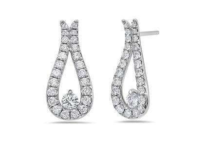 CHARLES KRYPELL DIAMOND TEARDROP EARRINGS