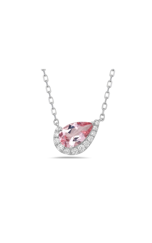 CHARLES KRYPELL MORGANITE AND DIAMOND CRADLE NECKLACE