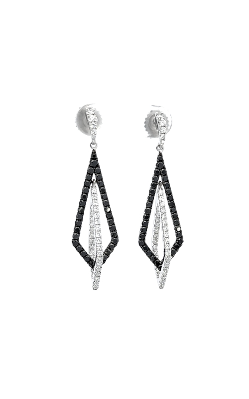 CHARLES KRYPELL DIAMOND GEOMETRIC DROP EARRINGS 1-9608-WBD
