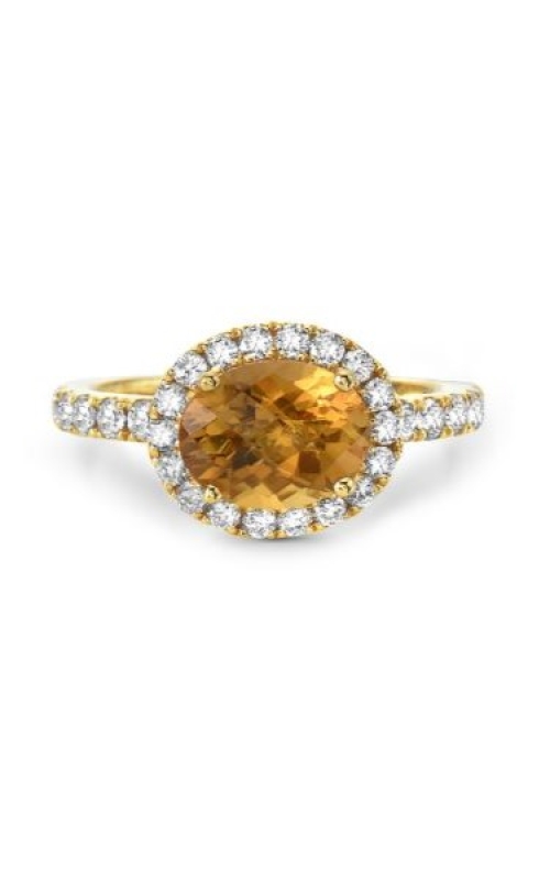 CHARLES KRYPELL CITRINE AND DIAMOND RING