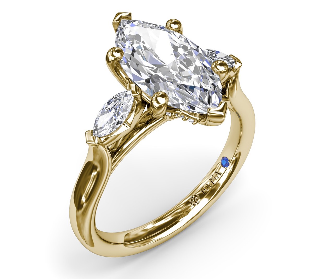 FANA DIAMOND 3-STONE SEMI MOUNT FANA DIAMOND 3-STONE SEMI MOUNT