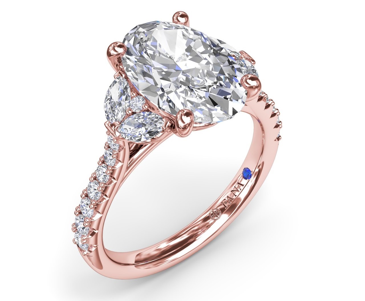 FANA DIAMOND 3-STONE SEMI MOUNT FANA DIAMOND 3-STONE SEMI MOUNT