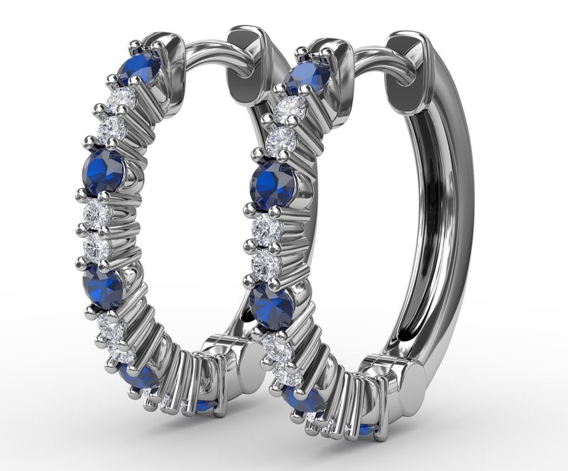 FANA SAPPHIRE AND DIAMOND EARRINGS FANA SAPPHIRE AND DIAMOND EARRINGS