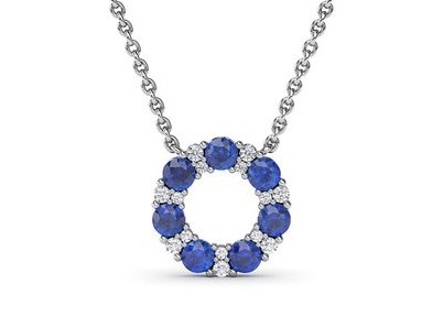 FANA SAPPHIRE AND DIAMOND NECKLACE FANA SAPPHIRE AND DIAMOND NECKLACE