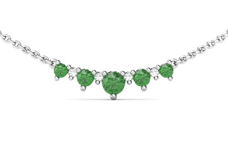 FANA EMERALD AND DIAMOND NECKLACE FANA EMERALD AND DIAMOND NECKLACE