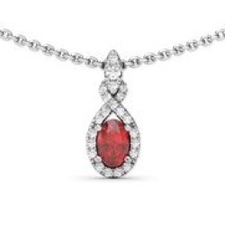 FANA RUBY AND DIAMOND DROP PENDANT thumbnail 1