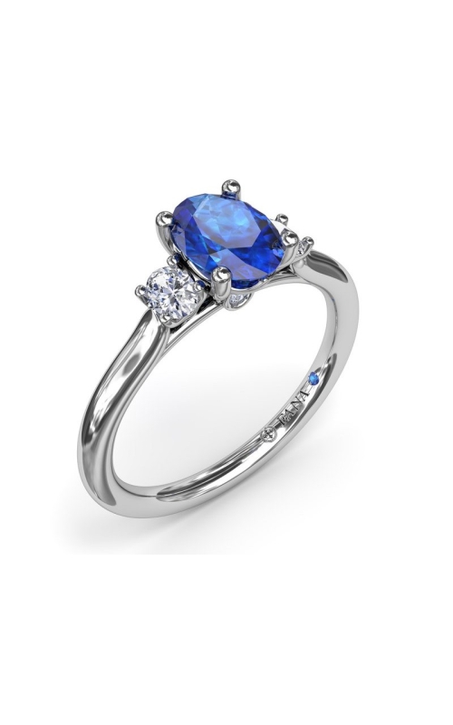 FANA SAPPHIRE AND DIAMOND 3 STONE RING