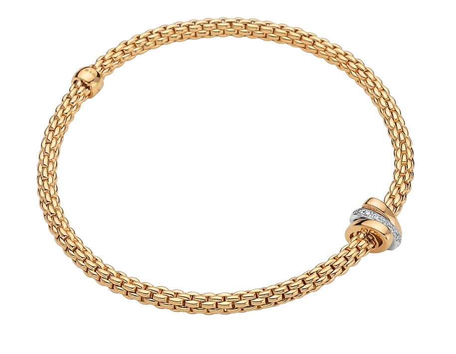 FOPE FLEX'IT BRACELET WITH TRIPLE RONDEL FOPE FLEX'IT BRACELET WITH TRIPLE RONDEL