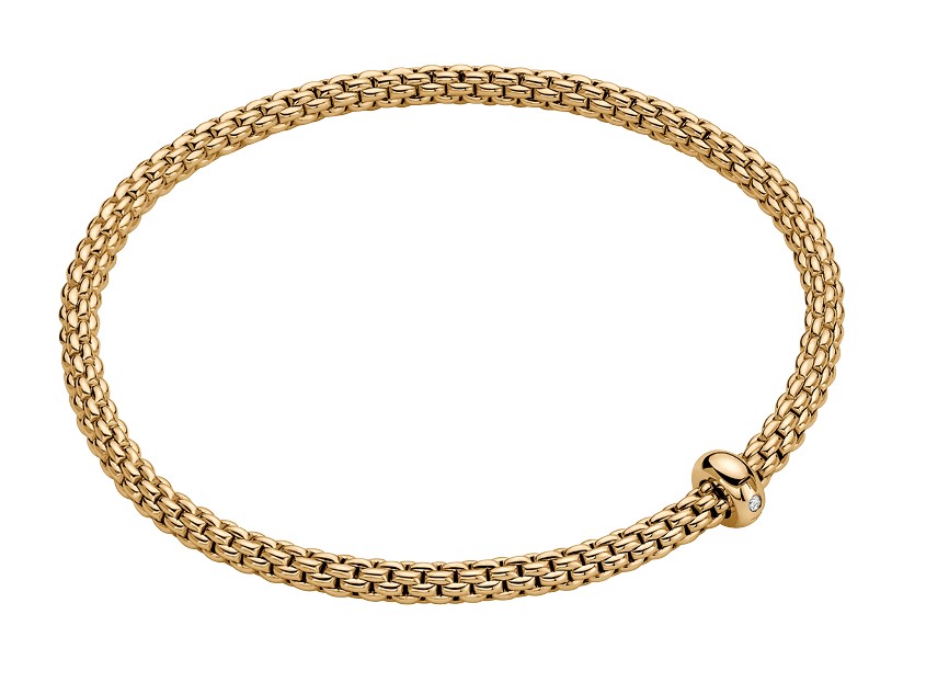 FOPE FLEX'IT BRACELET WITH SOLITAIRE DIAMOND RONDEL FOPE FLEX'IT BRACELET WITH SOLITAIRE DIAMOND RONDEL