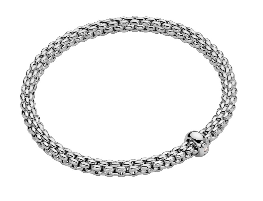 FOPE FLEX'IT BRACELET WITH SOLITAIRE DIAMOND RONDEL FOPE FLEX'IT BRACELET WITH SOLITAIRE DIAMOND RONDEL