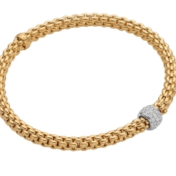FOPE FLEX'IT BRACELET WITH DIAMOND RONDEL thumbnail 1