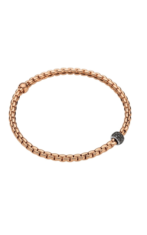 FOPE FLEX'IT BRACELET WITH PAVE BLACK DIAMOND RONDEL 73301BX_PN_R_X1X_00M