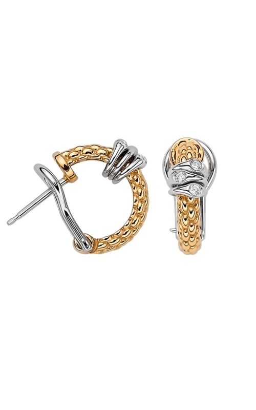 FOPE HOOP EARRINGS WITH DIAMOND RONDELS 74608OX_BB_G_XBX_000