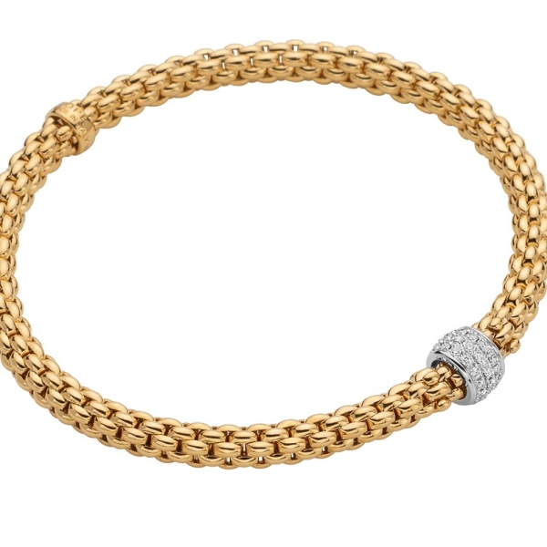 FOPE FLEX'IT BRACELET WITH DIAMOND RONDEL