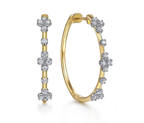 DIAMOND HOOP EARRINGS DIAMOND HOOP EARRINGS
