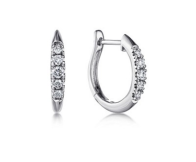 DIAMOND HUGGIE HOOP EARRINGS DIAMOND HUGGIE HOOP EARRINGS