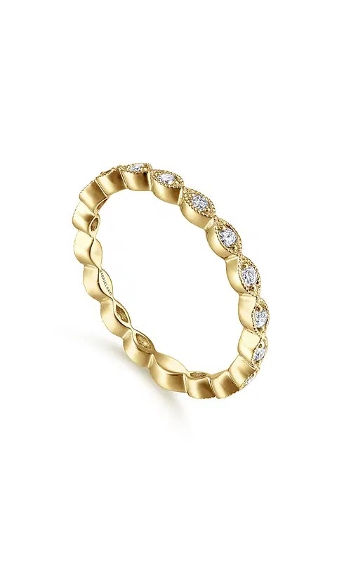 DIAMOND MARQUISE SCALLOPED STACKABLE BAND