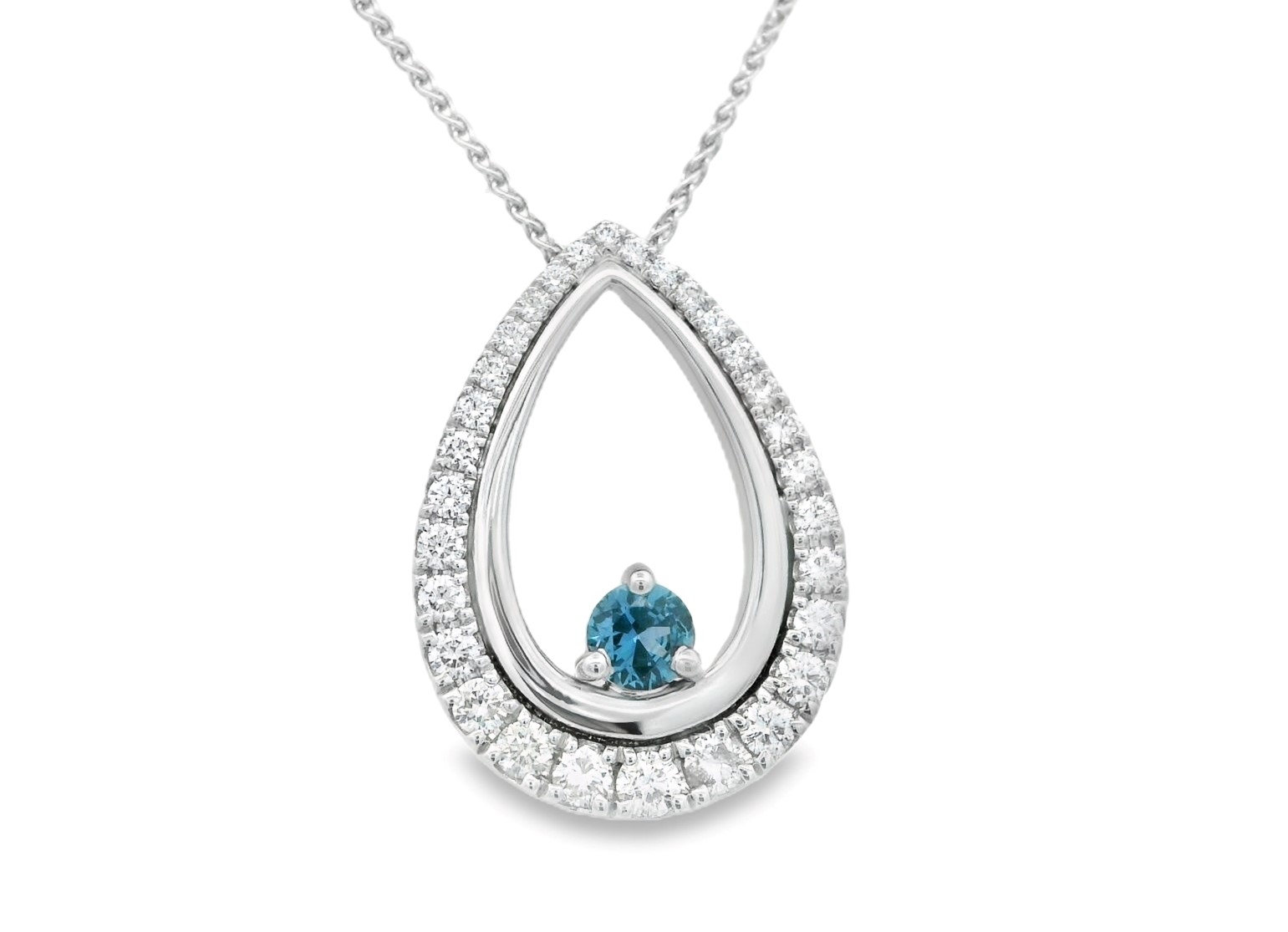 YOGO SAPPHIRE AND DIAMOND PENDANT YOGO SAPPHIRE AND DIAMOND PENDANT
