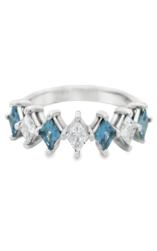 YOGO SAPPHIRE AND DIAMOND 7-STONE BAND