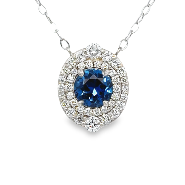 GOLDSMITH GALLERY YOGO SAPPHIRE AND DIAMOND NECKLACE