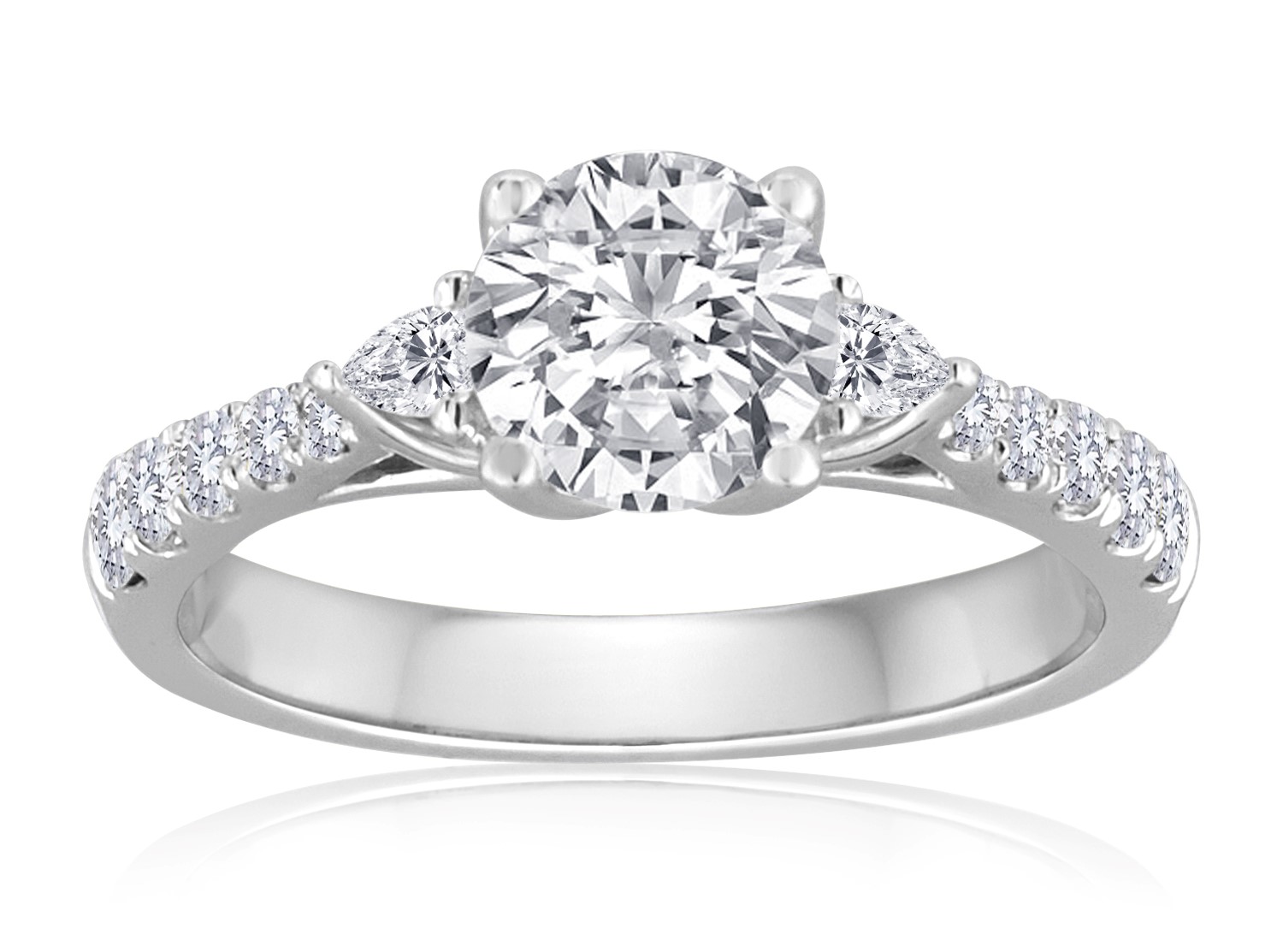 HAYLIE ANN DIAMOND 3-STONE SEMI MOUNT