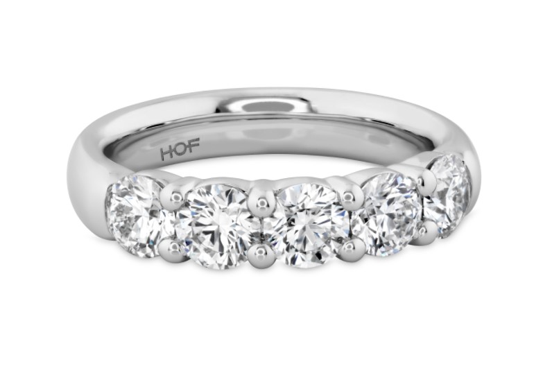 3/4CTW HEARTS ON FIRE DIAMOND 5 STONE BAND 3/4CTW HEARTS ON FIRE DIAMOND 5 STONE BAND
