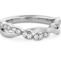HEARTS ON FIRE DIAMOND FLORAL TWIST BAND thumbnail 1
