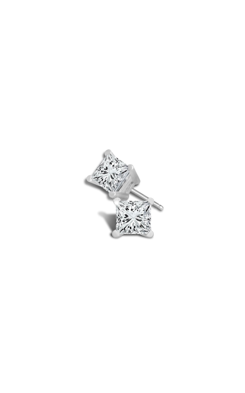 1/2CTW DIAMOND PRINCESS CUT STUD EARRINGS