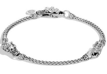 JOHN HARDY TRIPLE DRAGON HEAD STATION CHAIN BRACELET JOHN HARDY TRIPLE DRAGON HEAD STATION CHAIN BRACELET
