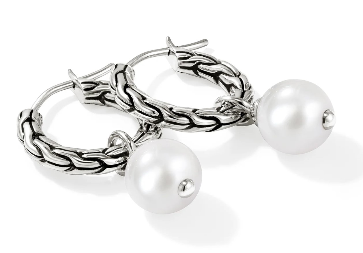 JOHN HARDY CONVERTIBLE PEARL EARRINGS JOHN HARDY CONVERTIBLE PEARL EARRINGS
