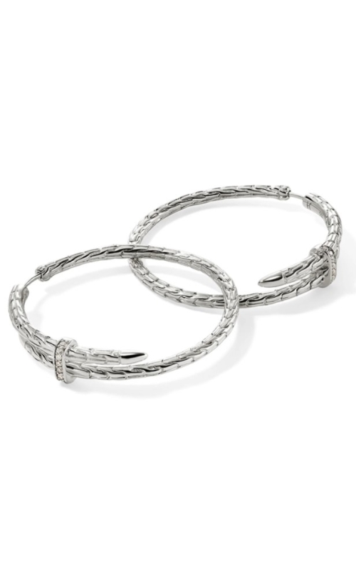 JOHN HARDY DIAMOND HOOP EARRINGS