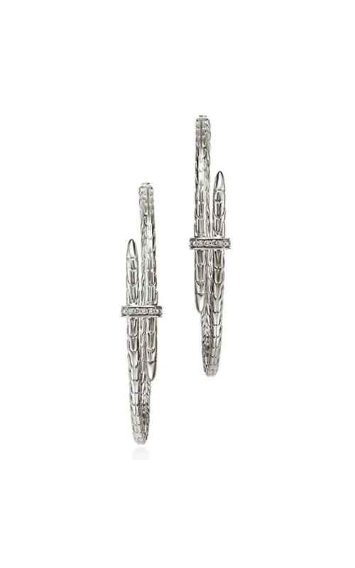 JOHN HARDY DIAMOND HOOP EARRINGS