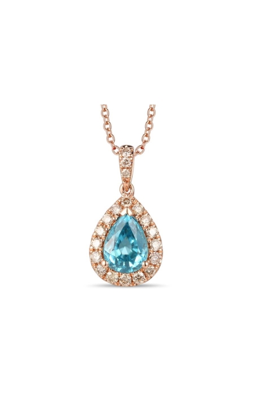 LE VIAN BLUEBERRY ZIRCON AND DIAMOND DROP PENDANT