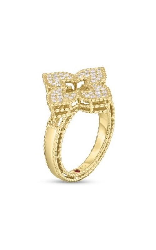ROBERTO COIN DIAMOND PAVE MEDIUM FLOWER RING