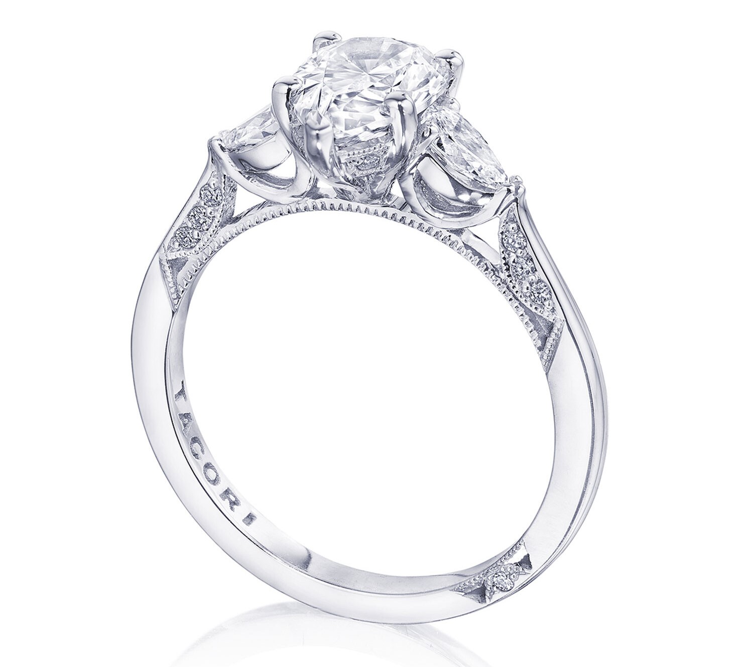 TACORI DIAMOND 3-STONE SEMI MOUNT TACORI DIAMOND 3-STONE SEMI MOUNT